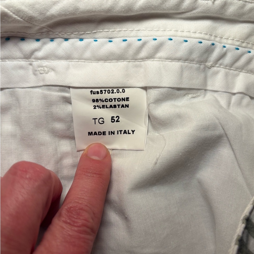 Luigi Fascaro Striped Kids Shorts in Tan & White Classic Made in Italy Size 15 - Picture 7 of 7